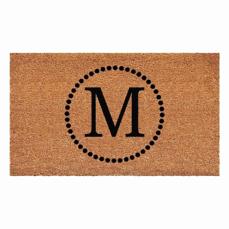 Calloway Mills Monogram Door Mat, Black, Natural, 36 in W x 72 in L 108213672M